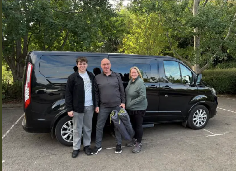 Family collected during a Highlands tour
